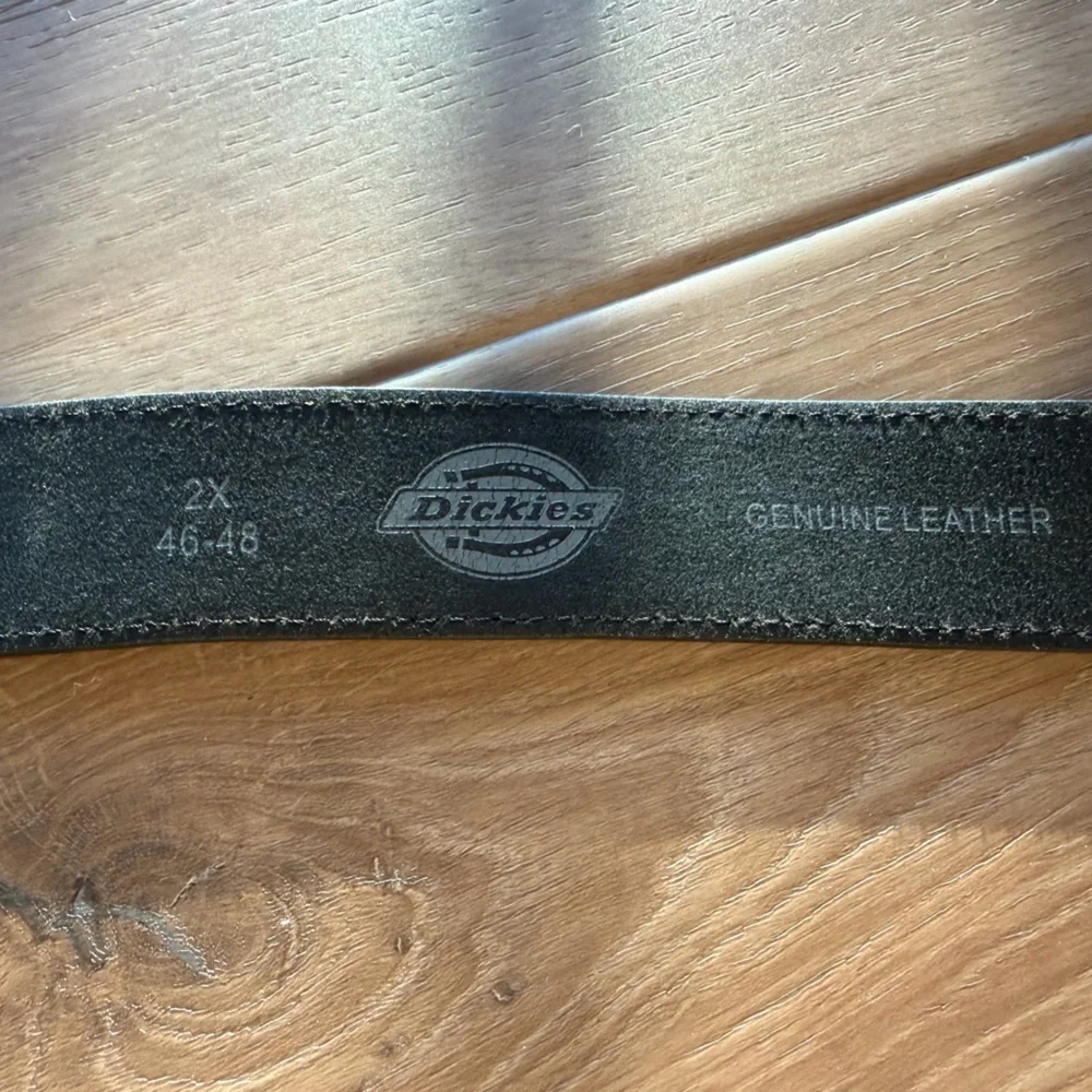 Dickies Black Leather Belt Embossed Logo SIZE 2X